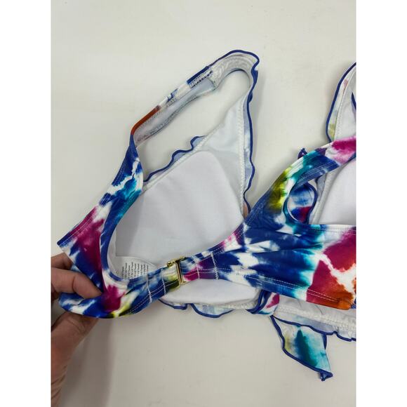 Hobie Women's Standard Ruffle Bralette Bikini Swimsuit Top - Small - Picture 5 of 7